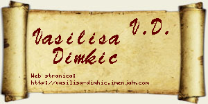 Vasilisa Dimkić vizit kartica